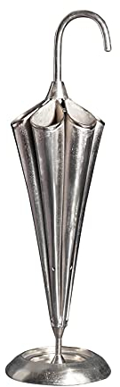 Riess Ambiente Eleganter Schirmständer Umbrella 91cm Silber Aluminium für 6 Schirme Ständer Wohnaccessoire Dekoration