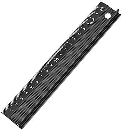 WMLBK Skala-Lineal zum Markieren von Metall, Sicherheitsschneidung, für Schule, Kunst, Handwerk, rutschfest, dreieckig, Lineale für Architekten, Ingenieure (20 cm)