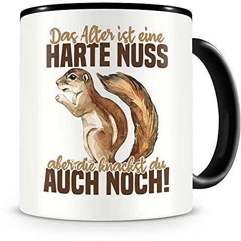 Samunshi® Eichhörnchen Tasse mit Spruch Alter ist eine Harte Nuss Geschenk für Eichhörnchen Fans Kaffeetasse Lustige Tassen zum Geburtstag 300ml