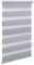 OBdeco Doppelrollo Duo Rollo Klemmfix ohne Bohren B70cm x H130cm(Stoffbreite 66 cm) Hellgrau für Fenster lichtdurchlässig und verdunkelnd