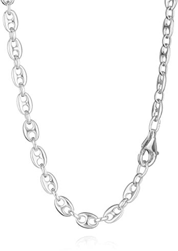 NKlaus 65cm Kaffeebohnenkette 925 Silber elegante Halskette Breite: 4,4mm Collier 16,2g schwer 10070