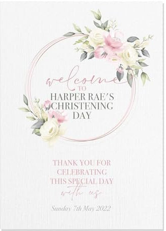 Personalised Welcome to my Christening Day/Baptism / 1st Holy Communion Sign (FC22) (A2)