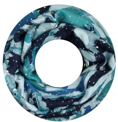 Majea Damen Loop Schal Schlauchschal Halstuch (880022) (blau 16)