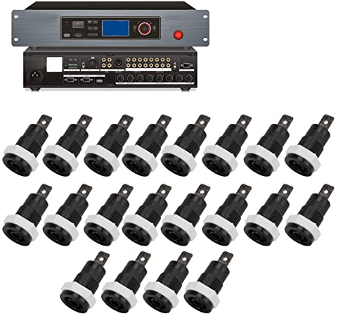 Beufee 20 Teile/Satz Bananenbuchse, Bananenstecker Buchse Stecker Kit Est Probe Audio Lautsprecher Terminal Binding Post Bananenstecker Buchse Adapter Stecker(Schwarz)