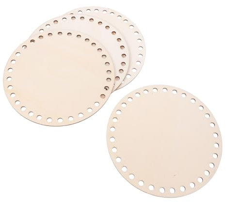 STOBOK 12 STK Kreuzstich Fester Rahmen Basis Aus Korbgeflecht Strickkörbe Korbtablett Strickbeutel Unten Stricktasche Taschenformerbasis Gehäkelte Grundplatte Mini Häkeln Holz Schmücken