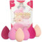 Bon Bon Makeup Sponges for Foundation and Blending Powder, Cream and Liquid - Set of 6 Makeup Blender Beauty Sponges - Multicolored Latex Free Makeup Sponges Set