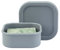 TITATI Quadratische Silikon-Reise-Seifenbox mit Seifenschale, tragbare Shampoo-Bar-Hülle für Dusche, Reisen, Camp, Fitnessstudio (Zementgrau)