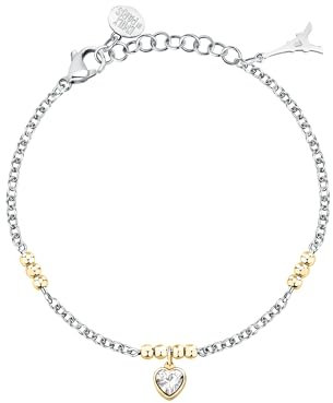 Morellato Damen-Stahlarmband mit Herz, Emily in Paris, TALISMANI-Kollektion, Geschenk für eine Freundin