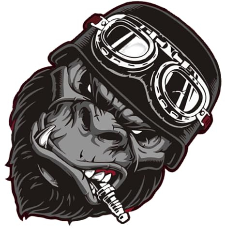 Orang-Utan-Aufkleber,Lustiger Orang-Utan-Aufkleber - Brüllender Affe-Orang-Utan-Kopf-Auto-Aufkleber,Brüllender Affe Kühlschrank Stoßstange Aufkleber Orang-Utan Kopf Auto Aufkleber Auto Kofferraum Deko