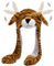 Mütze mit Beweglichen Ohren,Hasenohren Hut Plüsch,Hase Mütze,Hasen Hut mit Wackelohren,Beweglicher Ohr Kaninchen Hut,Cosplay Urlaub Weihnachten Karneval Party Geschenk für Erwachsene Kinder (Tiger)