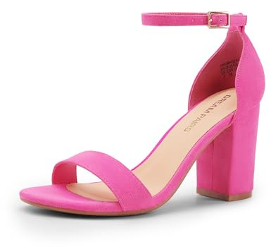 DREAM PAIRS Damen-Sandalen mit Absatz,Size 40,Heisses Rosa,DWUMHS2534