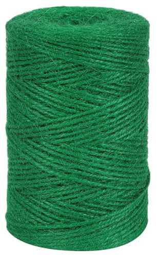 tenn well 2mm Jute Garden String,152m Long Natural Jute Twine String Green Twine for Gardening Floristry and Crafts Decoration
