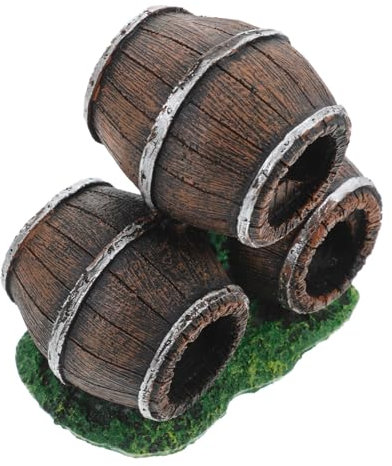 OUNONA Weinfass-Ornamente Tank Garnelenversteck Panzer Aquarium Kaputter Eimer Dekorationen Aquarium Versteck Groß Gebrochen Landschaftsbau Aquarium Höhle Umweltharz