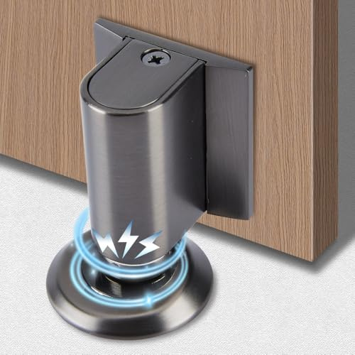 Türstopper Boden, 2025 Neu Magnetisch Türkeil Türstopper Wand Innen, Türklinkenpuffer Door Stopper Verstellbarer Ohne Bohren Mechanischer Bodentürstopper Magnetisch Türfeststeller mit Kleber (1#)