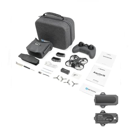 HFFOZMD Für BETAFPV für Aquila16 Bürstenlosen Quadcopter 1102 18000KV Motoren VR03 Brille Literadio 2 SE ELRS V3.0 .4G FPV(Mode1 RTFAquila16 2B)