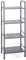 HAKU Möbel Regal grau, Metall - Maße: B 40 cm x H 109 cm x T 28 cm, Style: Modern