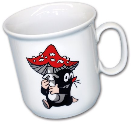 Der kleine Maulwurf Tasse mit Fliegenpilz