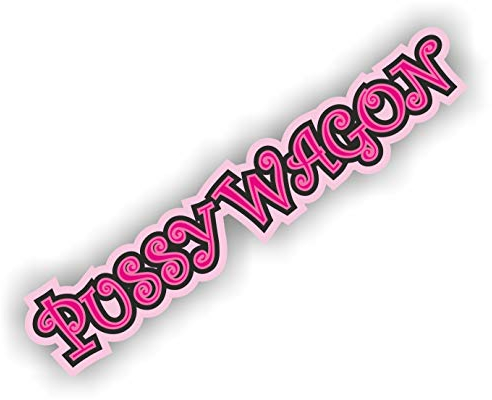 folien-zentrum - Pussy Wagon 17,5x3,5cm - hochwertiger Aufkleber Auto Tuning - OEM & JDM Autosticker - Lustige Sprüche für Auto - Car Sticker - Autoaufkleber - Stickerbomb - Made in Germany 165
