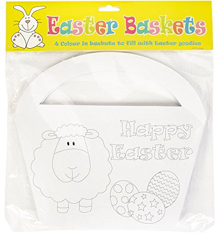 Neviti Easter Craft Kids Colour in Baskets - Pack of 4