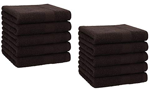 Betz 10 Stück Seiftücher Seiftuch Seiflappen Set Premium 100% Baumwolle Seiflappen Set Größe 30 x 30 cm (Dunkelbraun)