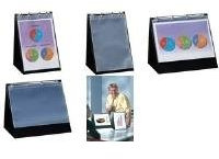 Rillstab A4-Querformat-Tisch-Flipchart-PapierBlock – 4 Ringe, 10 Taschen, 20 Seiten Flipchart-Ordner – Robust und tragbar – Ideal für Präsentationen, Meetings, Büro, Schulungen – Schwarz