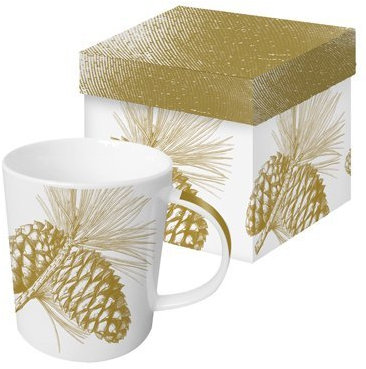 Unbekannt Trend Mug Becher Tasse Henkelbecher Engraved Pine Cone in Geschenkbox von PPD