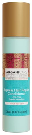 ARGANICARE| Argan Oil Express Hair Repair Conditioner | All Hair Types | Leave-In Spray Care | Shine, Smoothness & Control | 250 ml