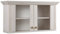 clever-moebel Vitrine aus Kiefernholz, weiß lackiert, Hängeschrank, Schrank, Hängevitrine