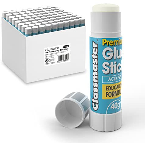 Classmaster Glue Sticks Multipack for School Supplies, Arts, Crafts, and Office Use (Suitable for Children, Non-Toxic, Solvent-Free) Pack of 200