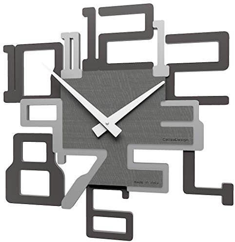 CalleaDesign - Moderne Wanduhr BGKron - Grau Wurzelholz