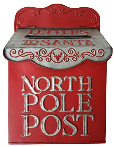 All Chic Boîte aux Lettres de Noël à Suspendre au Mur - Motif Père Noël - pour l'extérieur - Décoration de Noël
