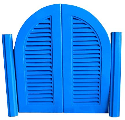 LIANGLIANG Schwingtüren Cafe Türe Bartheke Massivholz Fensterläden Balkon Abgeschnitten Frühling Scharnier, Blau, Multi-Größe Anpassbar (Color : Blue, Size : 100x100cm)