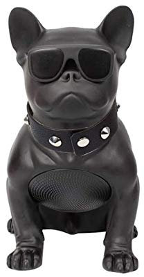 hanghaijia Bulldog Bluetooth Speaker, Suitable For Mobile Phone, Laptop, Tablet, TV, Smart Portable Speaker FM Radio,Black (Size : Large-13.2×7.4×12.2)