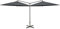 vidaXL Doppel Sonnenschirm mit Stahlmast Ampelschirm Gartenschirm Marktschirm Strandschirm Schirm Terrassenschirm Doppelschirm Anthrazit 600cm