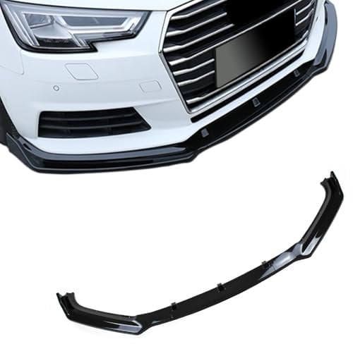 JOM 8W0805900 Frontspoiler Frontspoilerlippe Frontflap Spoiler Splitter schwarz glänzend +ABE+ für Audi A4 B9 (Typ 8W) 15-19