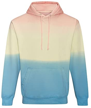AWDis Just Hoods JH022 Unisex Tie-Dye Kapuzenpullover - Pastel Sunset Dip - 2XL
