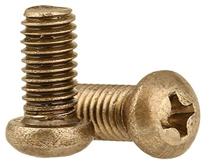 20pcs Copper Round Head Cross Machine Tooth Screw M5 M6 Pan Head Screw Copper Head Screw, M6
