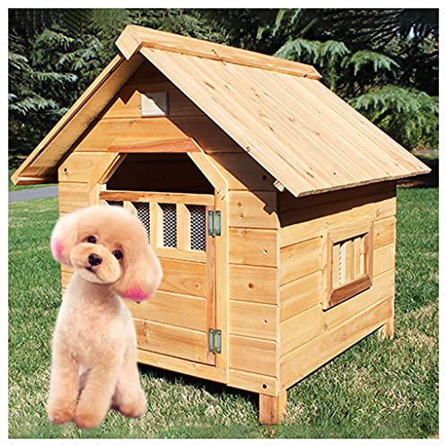 Hundehütten Für Draußen Einfache Reinigung, Hundehütte Holz Outdoor Hundehütte Große Hundehütte, Für Garten Outdoor Katze Haustier Wetterfest,77×88×81cm (77×88×81cm)