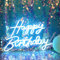 DAKABUKA Panneau lumineux LED néon « Happy Birthday » - Décoration de fête d'anniversaire - Fonctionne avec USB - Décoration pour toile de fond de fête, chambre à coucher - 5 V, Bleu Aice