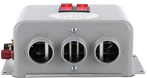 Garsent Riscaldatore per Auto Compatto 12V, 3 Fori da 12V Riscaldatore per Auto Riscaldatore antigelo a Basso Rumore Riscaldatore per Auto a 3 Fori