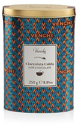 Venchi - Heiße Schokoladenmischung in der Dose, Kakaopulver, 250 g, glutenfrei, ohne Farb- und Konservierungsstoffe, Geschenkidee