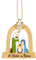Jesuskind, Weihnachtskrippe, Weihnachtsbaumschmuck, Maria und Josef knienend in Krippe, religiöse Urlaubsdekoration, 5,7 cm