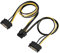 Cavo di alimentazione PCI-E, adattatore da 15 pin Dual Pin SATA a 8 maschio femmina PCI Express Adattatore connettore da femmina a maschio da 0 4 m (doppio cavo da 40 cm)