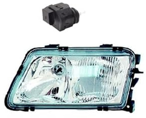Johns, Scheinwerfer passend für Audi A3 8L 09/96-08/00 H7 H1 Links Fahrer m. Stellmotor