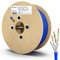 hb-digital 500m Câble Ethernet CAT 8 S/FTP PiMF CAT8.1 en Cuivre Massif, Câble Réseau d'Installation LSZH, 2000MHz pour Switch, Serveur, PC, Prise RJ45, AWG22 - Bleu