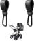 2 Pcs Pram Hook Clips, Leather Style Pushchair Hooks, Buggy Clips Carrier pram Hooks, Heavy Duty Stroller Hook Clips Buggy Clips, for Mommy Diaper Bag, Pushchair, Backpack, Shopping Grocery
