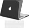 TECOOL Cover compatibile con MacBook Pro 13 Pollici Retina 2015 2014 2013 fine 2012 (A1502 A1425), Custodia Rigida Protettiva Sottile in Plastica e Copritastiera UE, Cristallo Nero