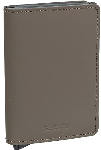 Secrid Slimwallet Matte Truffle aus Leder, Farbe: Braun, für: 4 bis 6 Karten, 6 zusätzliche Karten, Maße: 68 x 102 x 16 mm, SM-Truffle
