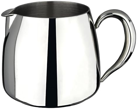 Café Olé Premium Sugar Bowl, 18/10 Stainless Steel, Mirror Polished, 12oz, Stay Cool Hollow Handles, Perfect Pour Spout, PM-012