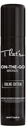 That'So On The Go Bronze Online Edition Selbstbräunungsspray für Gesicht und Körper, natürliche Bronze, 75 ml